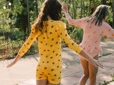 Flowers Swim Long Sleeve One-Piece