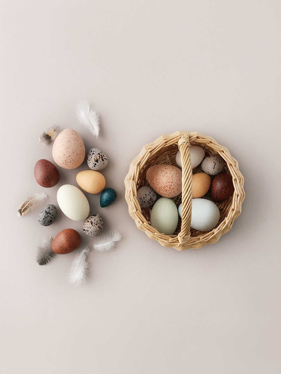 A Dozen Bird Eggs - In A Basket