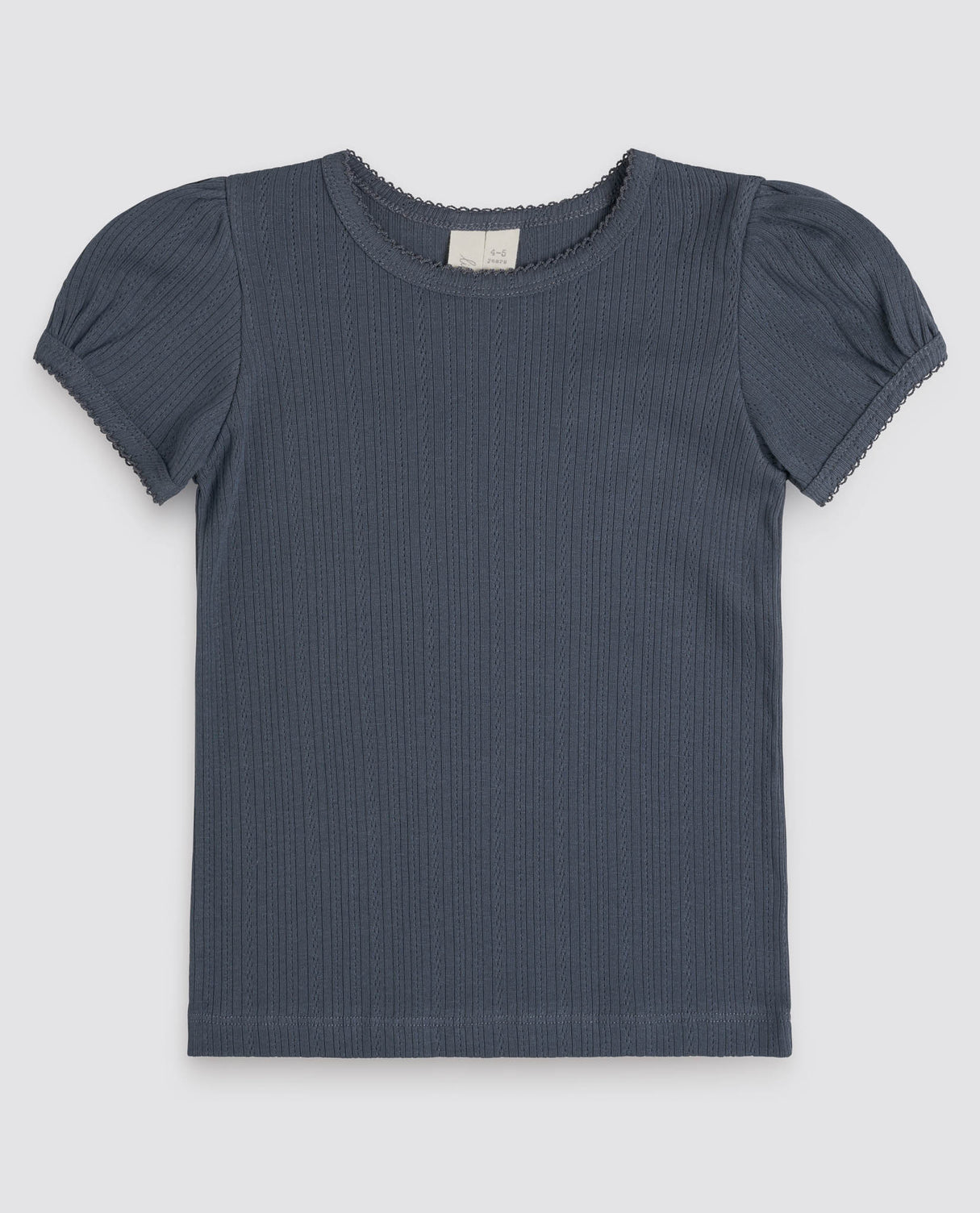 Pointelle Organic T-Shirt - Blue