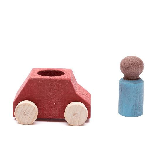 Red Car with Turquoise Figure