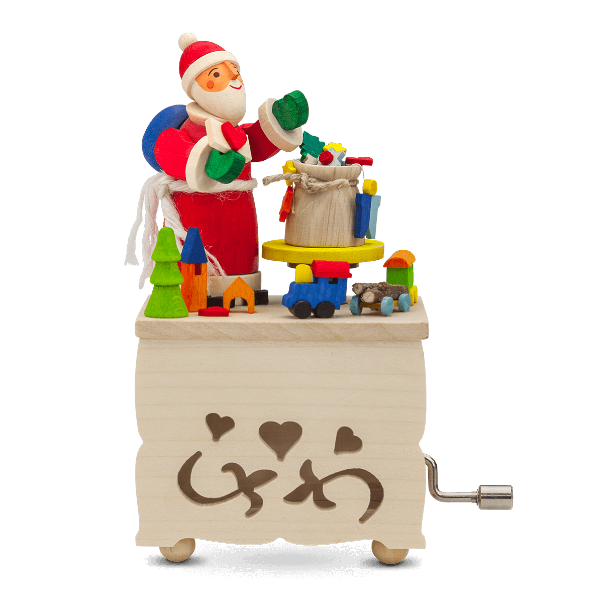 Music Box with Crank - Santa Clause